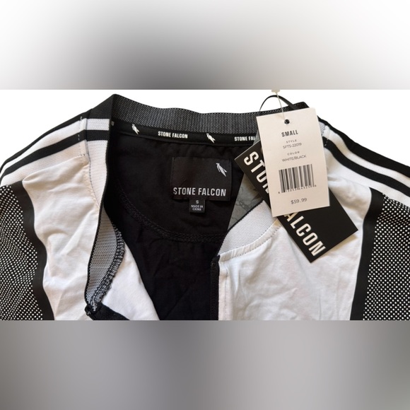 Men’s Stone Falcon Black Zipper Detail Shirt Size Medium NWT small - Picture 4 of 6